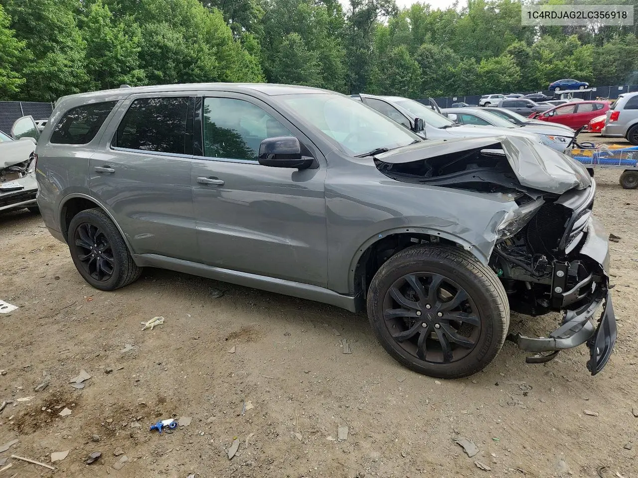 2020 Dodge Durango Sxt VIN: 1C4RDJAG2LC356918 Lot: 62000766