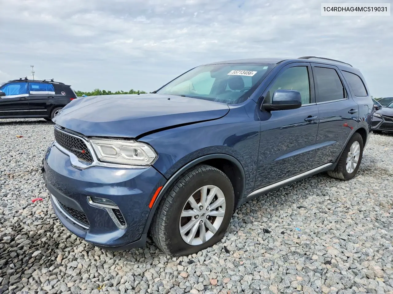 2021 Dodge Durango Sxt VIN: 1C4RDHAG4MC519031 Lot: 55713456