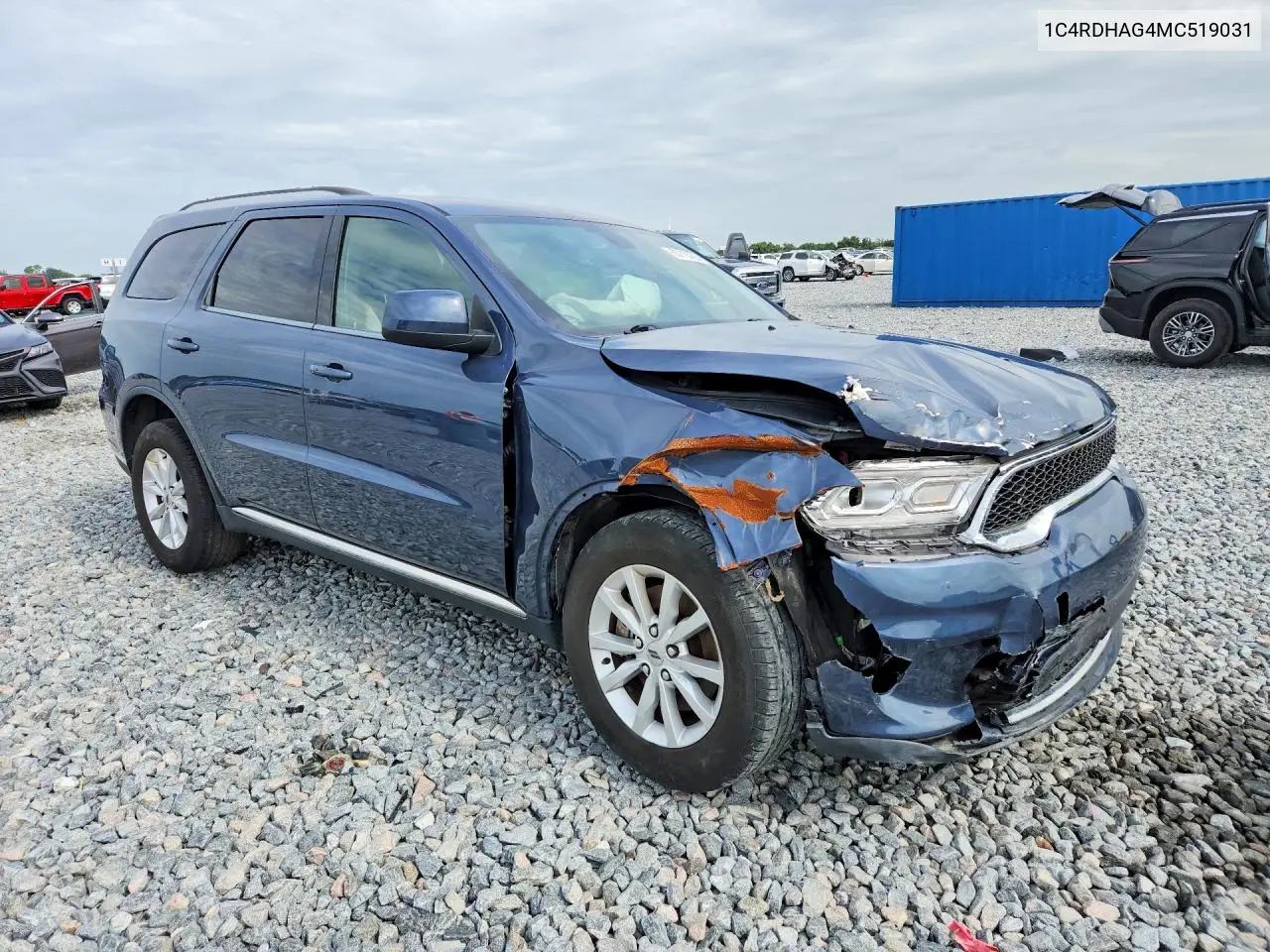 2021 Dodge Durango Sxt VIN: 1C4RDHAG4MC519031 Lot: 55713456