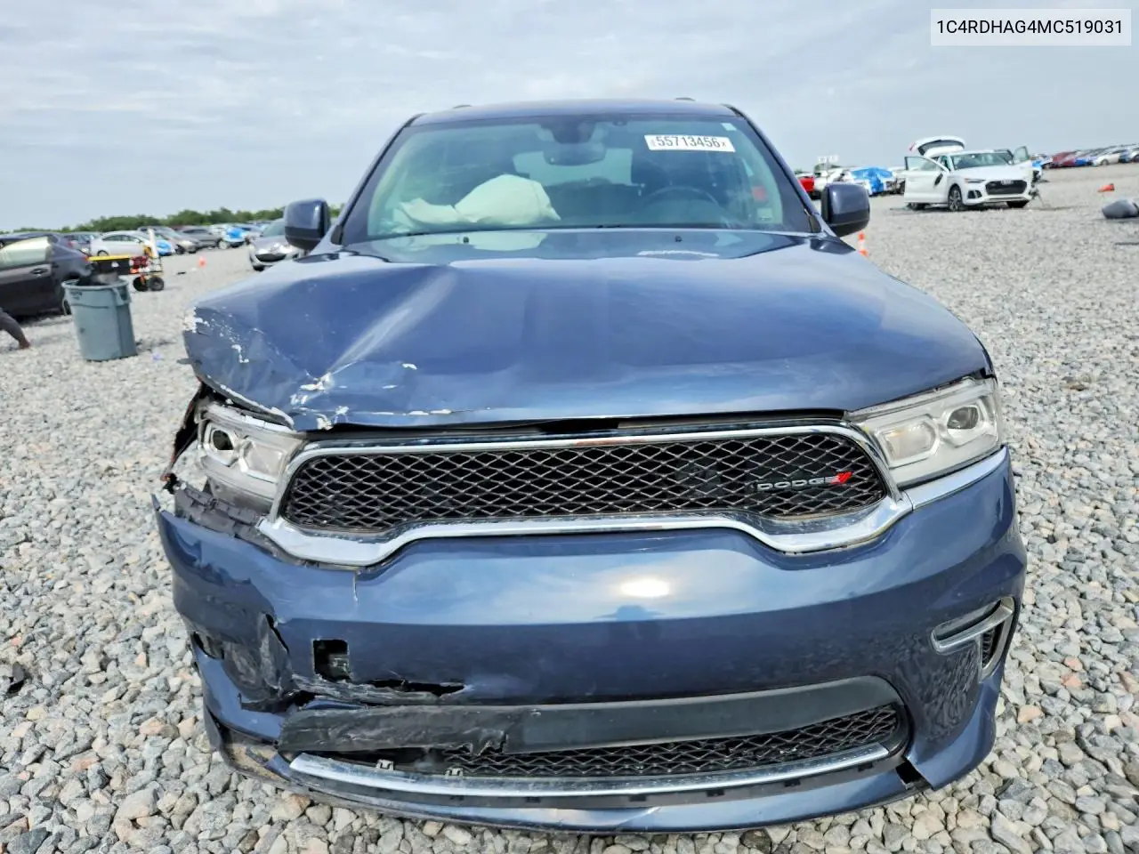 2021 Dodge Durango Sxt VIN: 1C4RDHAG4MC519031 Lot: 55713456