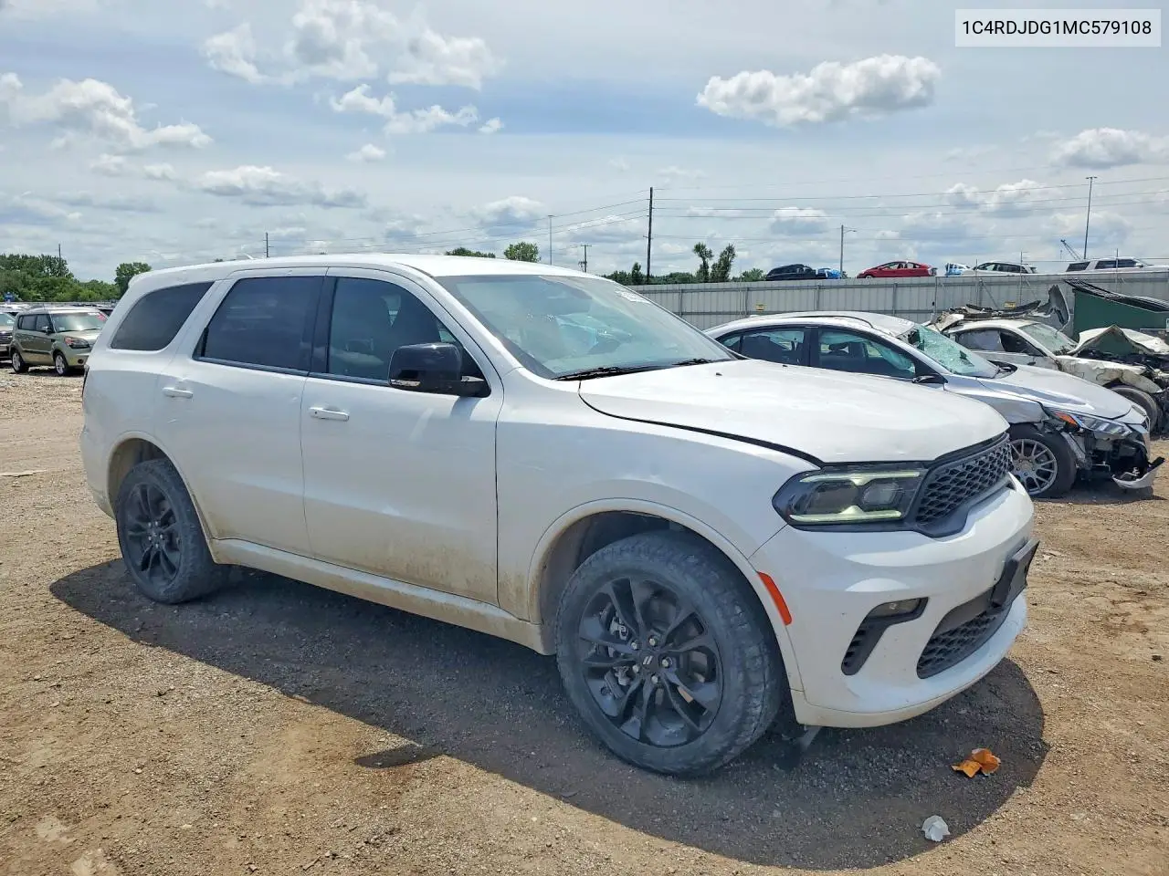 2021 Dodge Durango Gt VIN: 1C4RDJDG1MC579108 Lot: 58232326