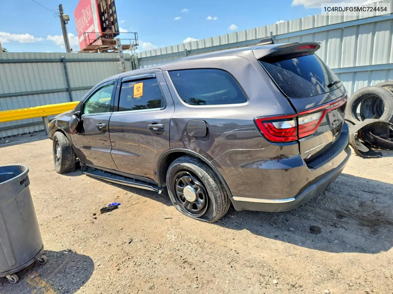 2021 Dodge Durango Pursuit VIN: 1C4RDJFG5MC724454 Lot: 60989346