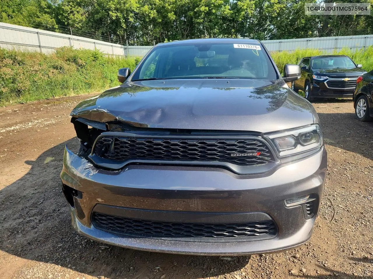 2021 Dodge Durango Gt VIN: 1C4RDJDG1MC575964 Lot: 61110376