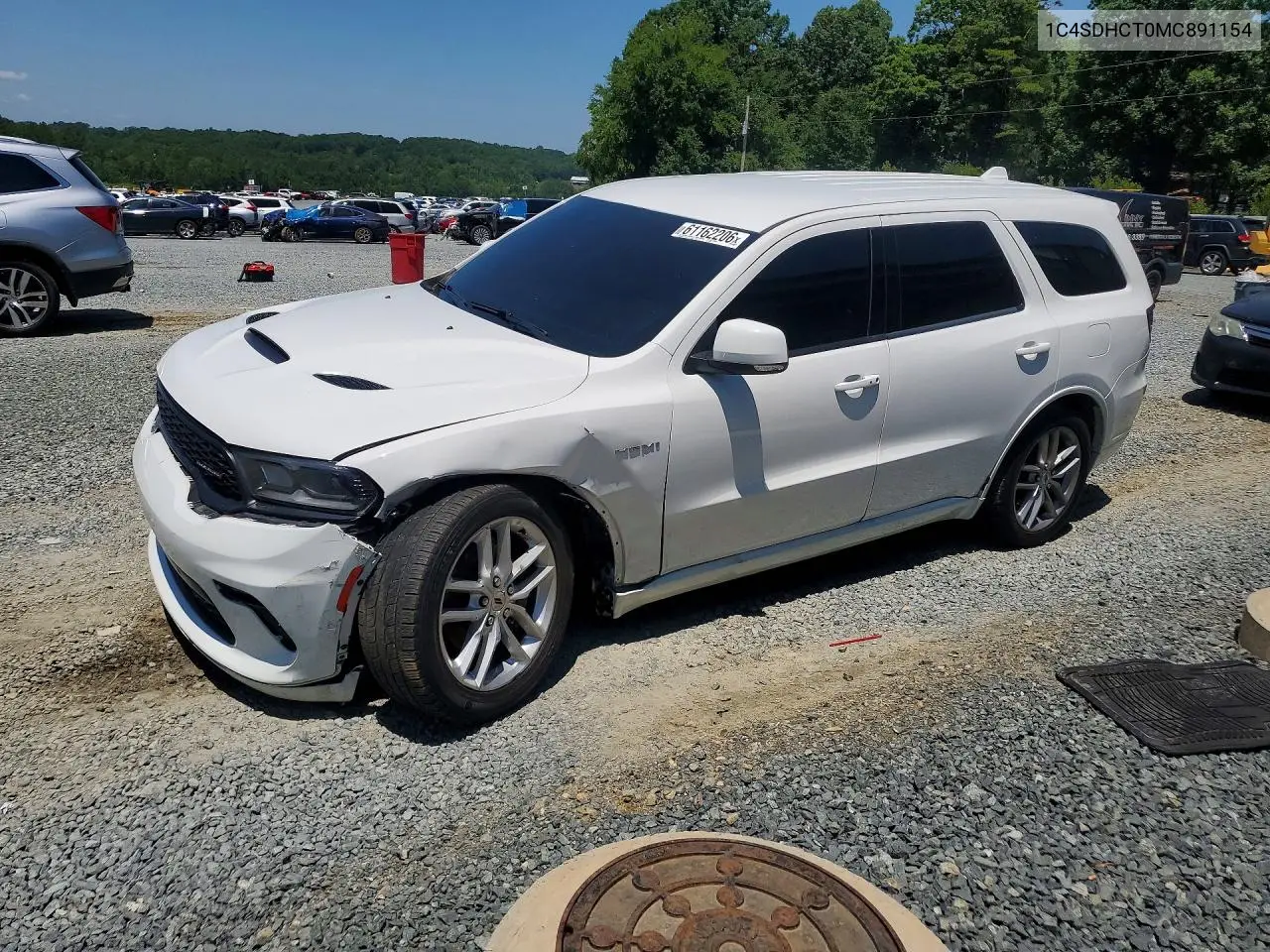 2021 Dodge Durango R/T VIN: 1C4SDHCT0MC891154 Lot: 61162206