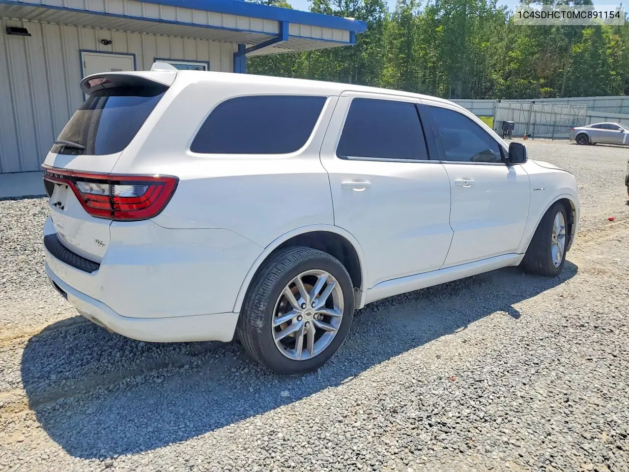 2021 Dodge Durango R/T VIN: 1C4SDHCT0MC891154 Lot: 61162206