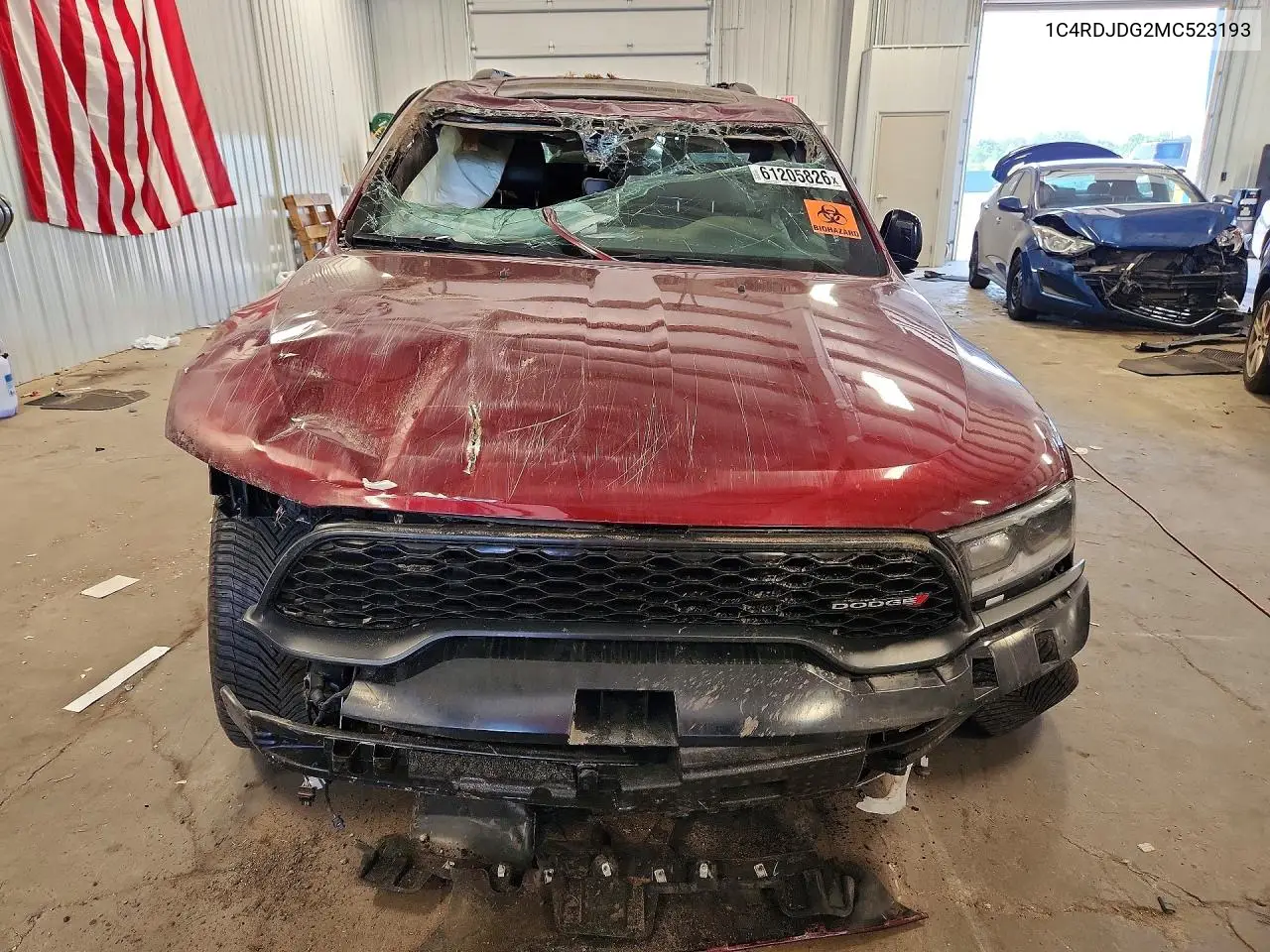 2021 Dodge Durango Gt VIN: 1C4RDJDG2MC523193 Lot: 61205826