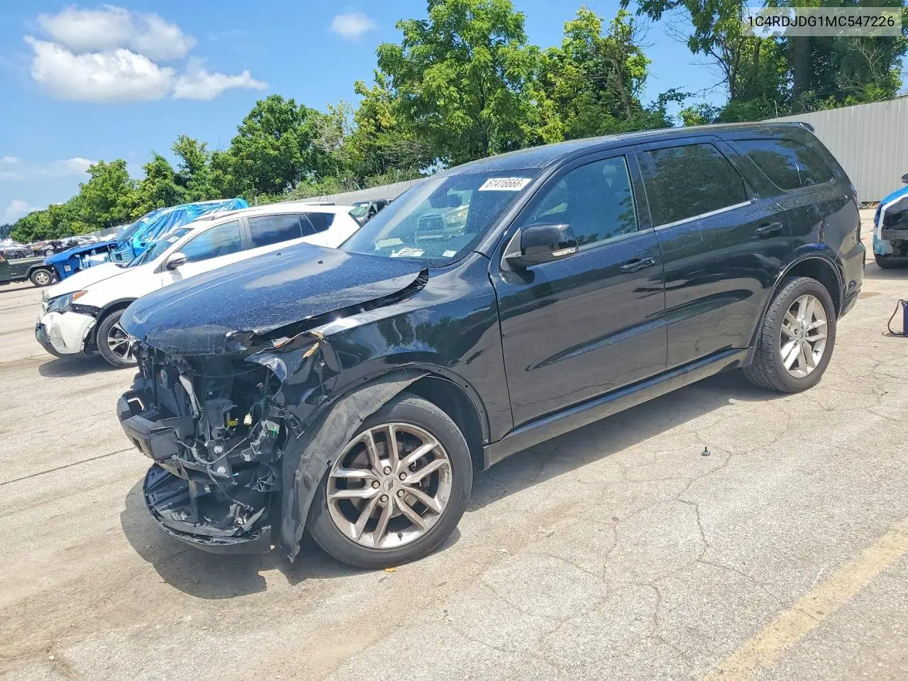 2021 Dodge Durango Gt VIN: 1C4RDJDG1MC547226 Lot: 61416666