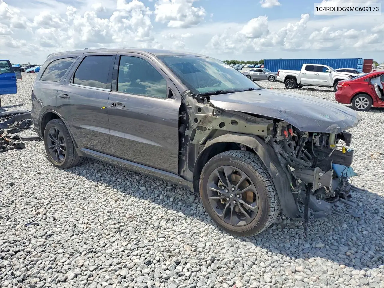 2021 Dodge Durango Gt VIN: 1C4RDHDG9MC609173 Lot: 61525226
