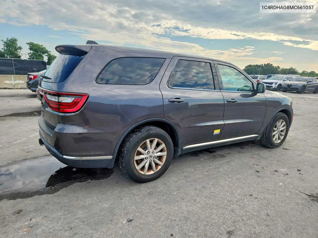 2021 Dodge Durango Sxt VIN: 1C4RDHAG8MC661057 Lot: 61596536