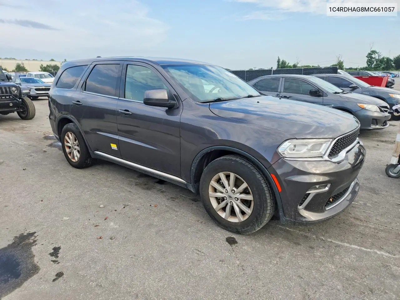2021 Dodge Durango Sxt VIN: 1C4RDHAG8MC661057 Lot: 61596536