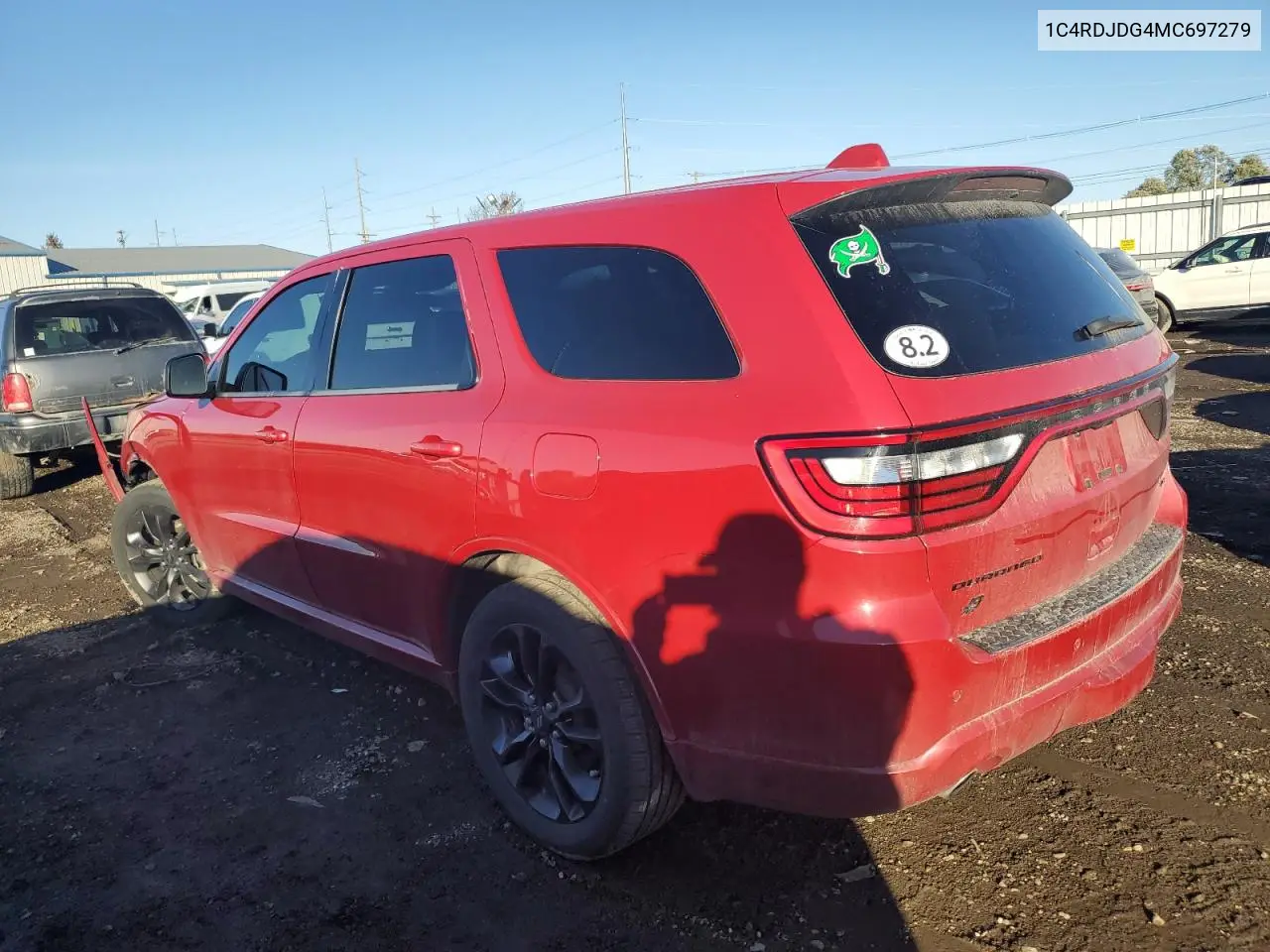 1C4RDJDG4MC697279 2021 Dodge Durango Gt