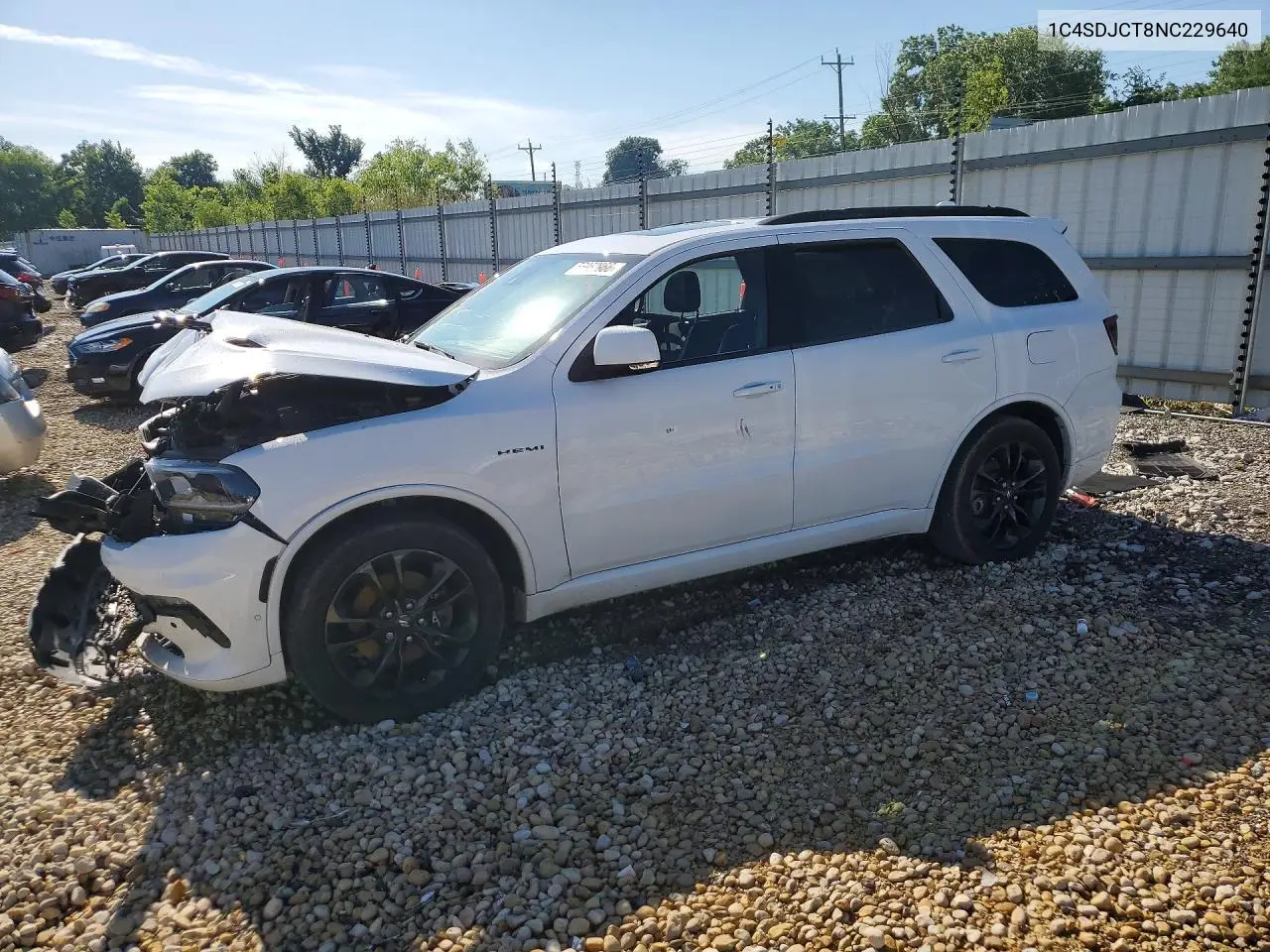2022 Dodge Durango R VIN: 1C4SDJCT8NC229640 Lot: 56960966
