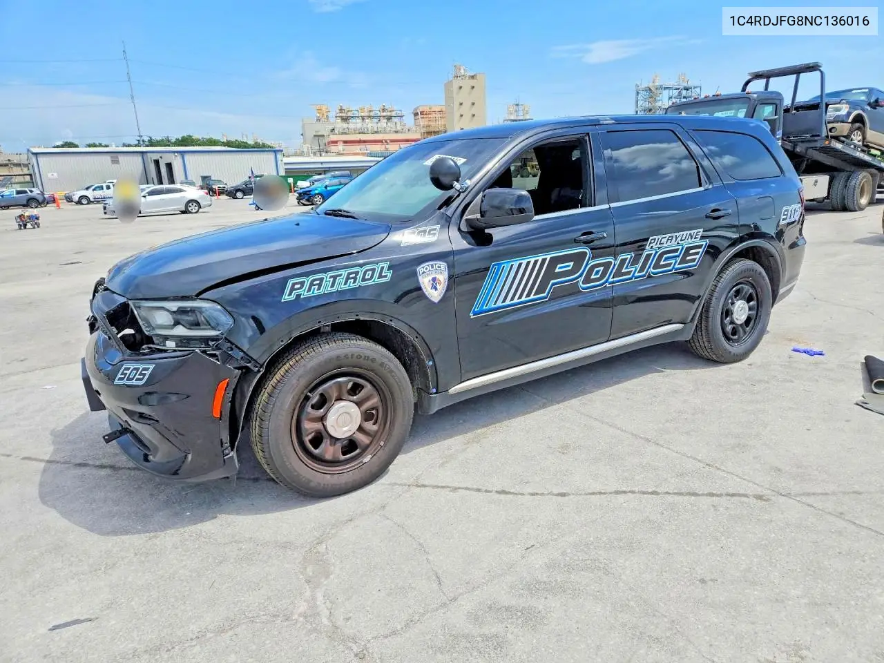 2022 Dodge Durango VIN: 1C4RDJFG8NC136016 Lot: 58012826