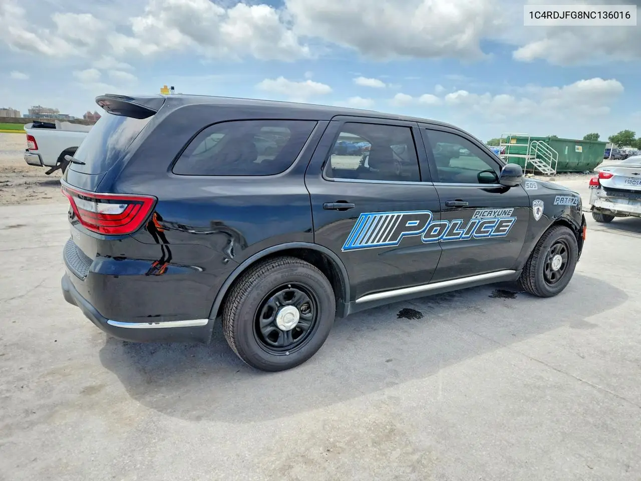 2022 Dodge Durango VIN: 1C4RDJFG8NC136016 Lot: 58012826