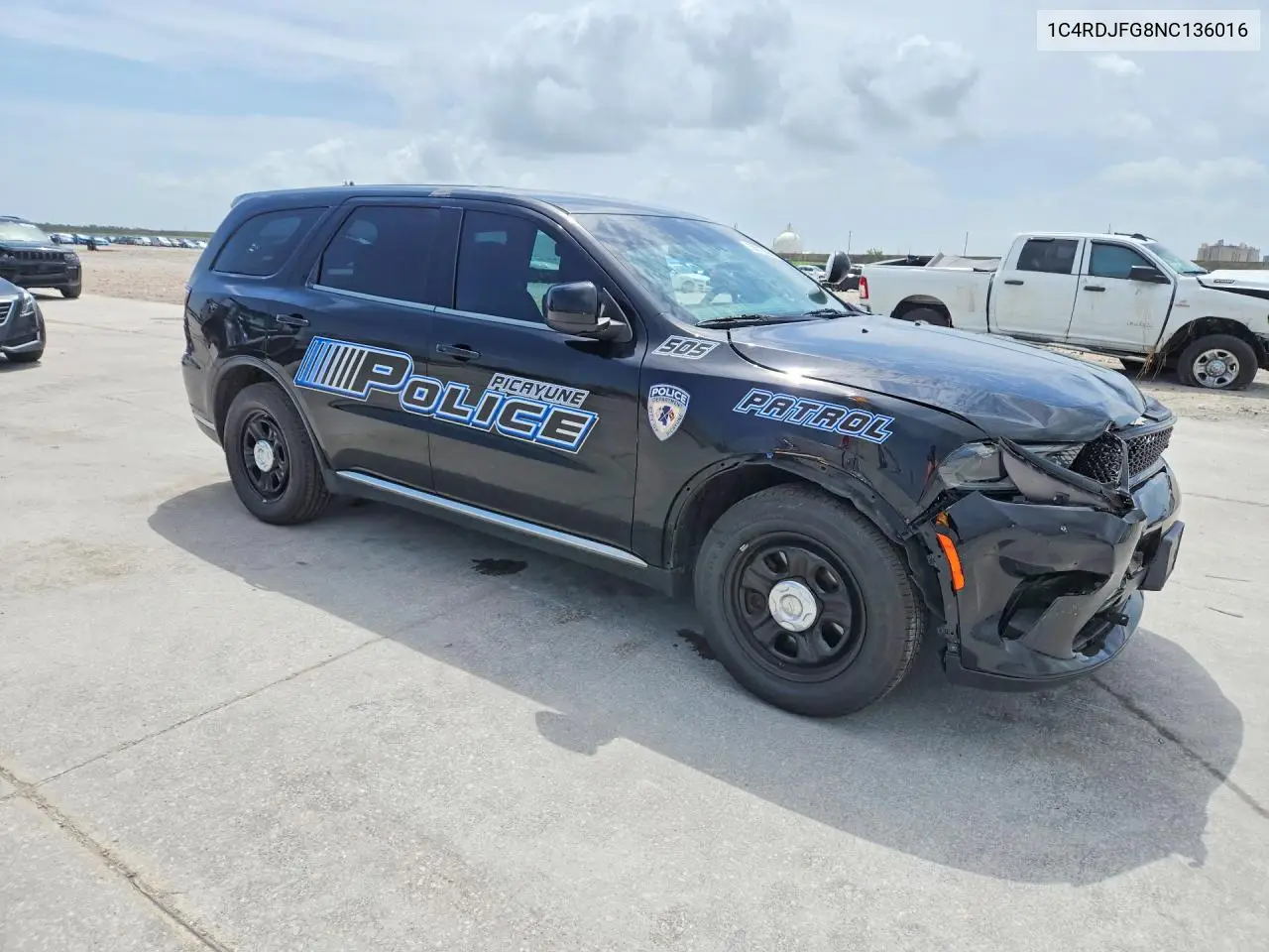 2022 Dodge Durango VIN: 1C4RDJFG8NC136016 Lot: 58012826
