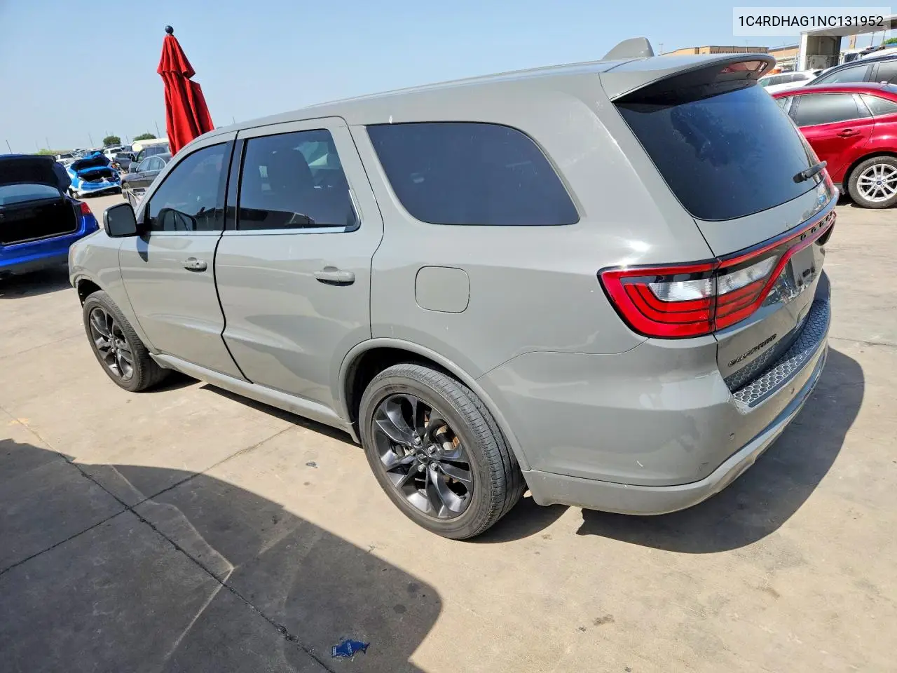 2022 Dodge Durango Sxt VIN: 1C4RDHAG1NC131952 Lot: 58641146