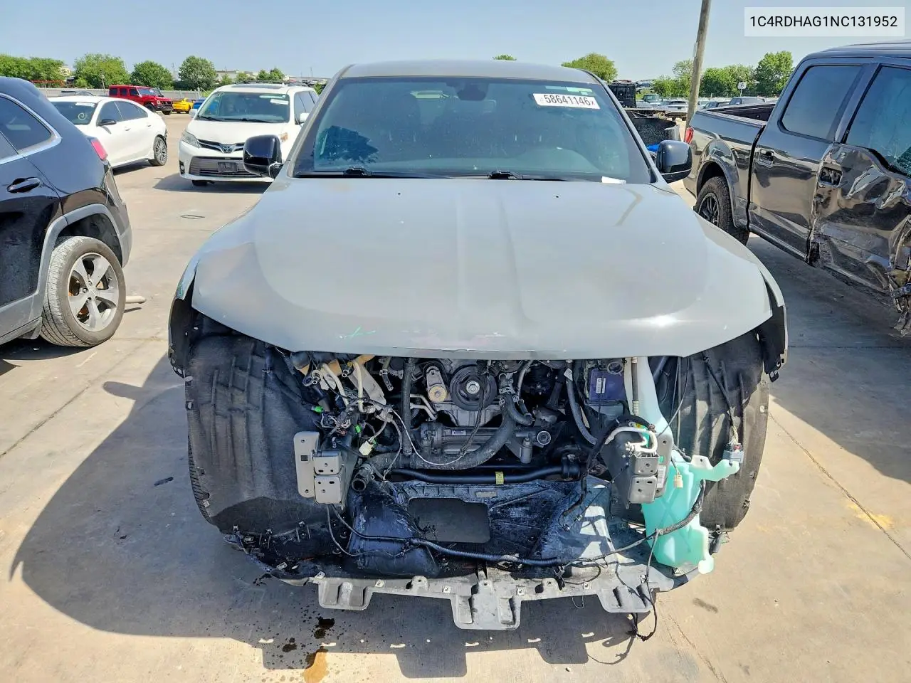 2022 Dodge Durango Sxt VIN: 1C4RDHAG1NC131952 Lot: 58641146