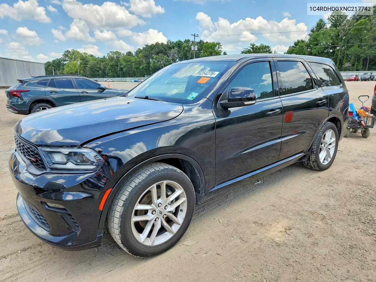 2022 Dodge Durango Gt VIN: 1C4RDHDGXNC217742 Lot: 59254276
