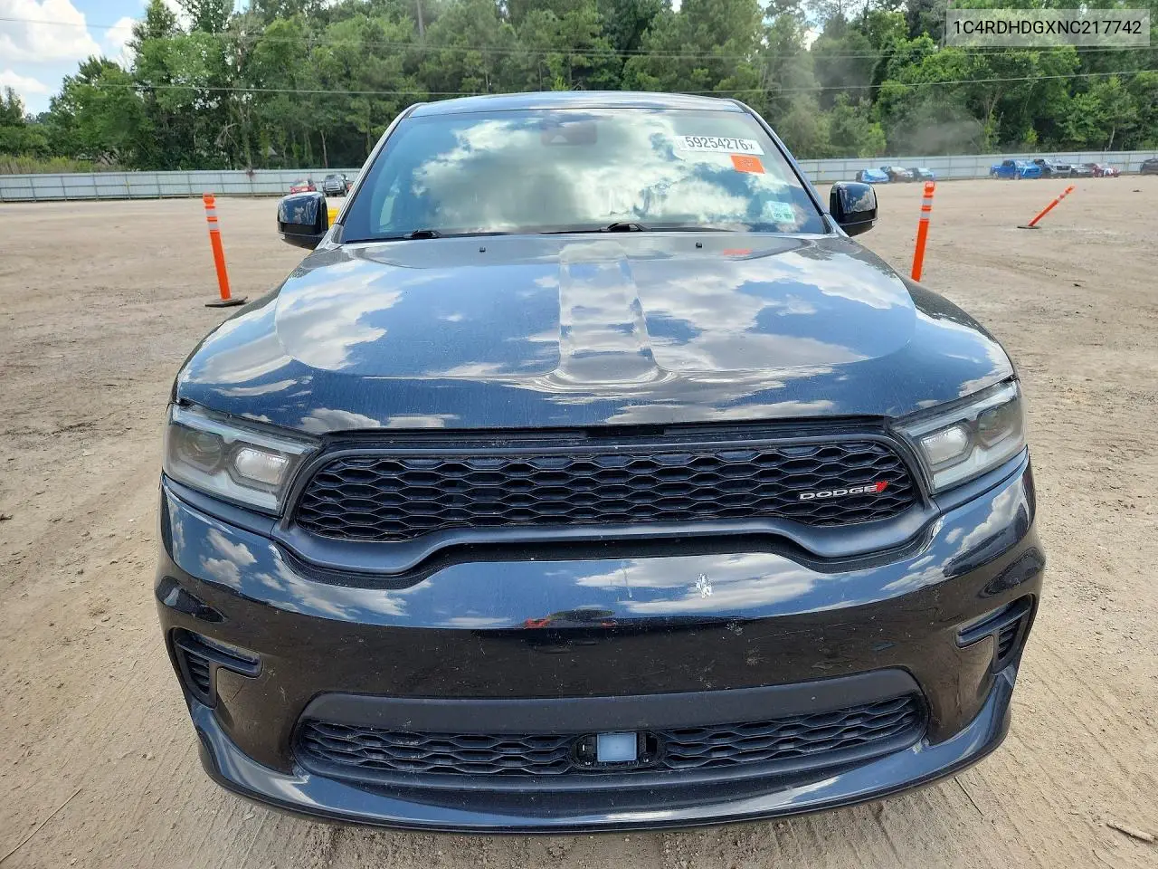2022 Dodge Durango Gt VIN: 1C4RDHDGXNC217742 Lot: 59254276