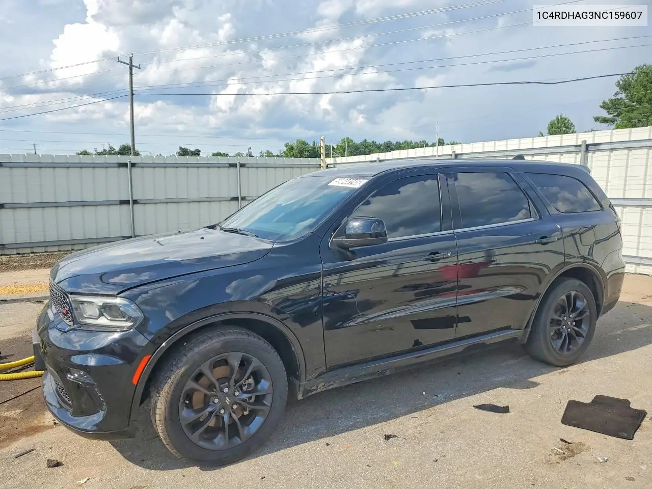 2022 Dodge Durango Sxt VIN: 1C4RDHAG3NC159607 Lot: 59844146