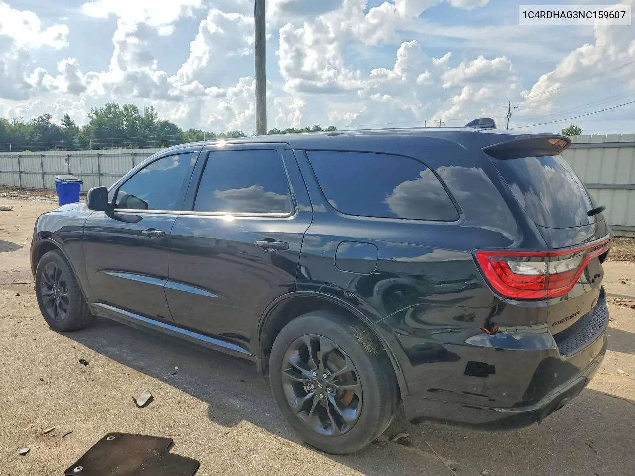 2022 Dodge Durango Sxt VIN: 1C4RDHAG3NC159607 Lot: 59844146