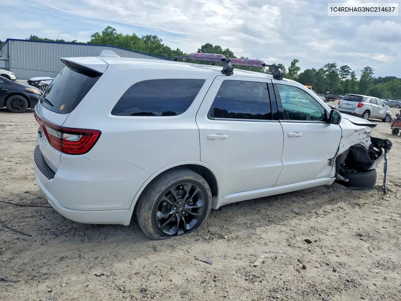2022 Dodge Durango Sxt VIN: 1C4RDHAG3NC214637 Lot: 60754326