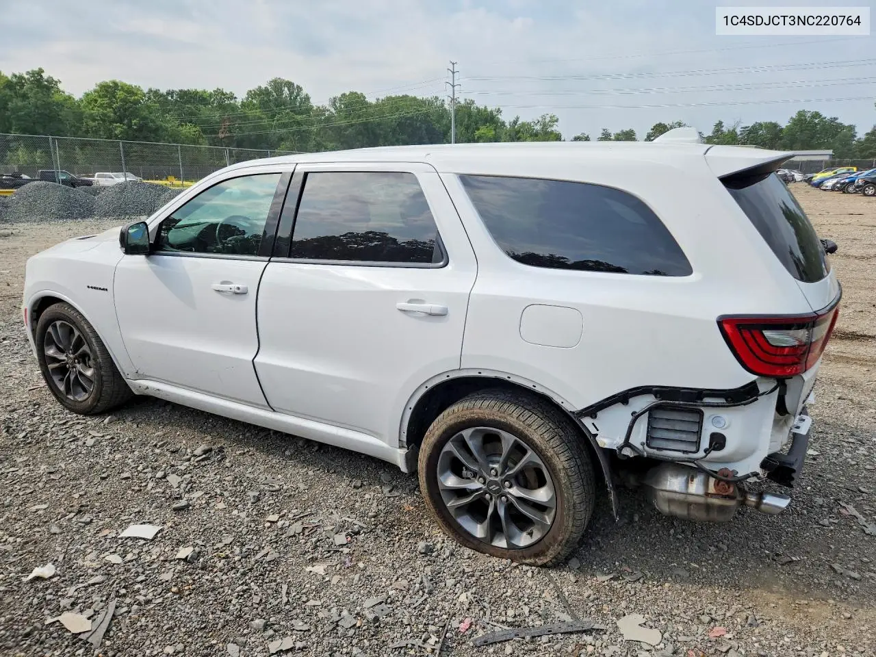 2022 Dodge Durango R/T VIN: 1C4SDJCT3NC220764 Lot: 61139376