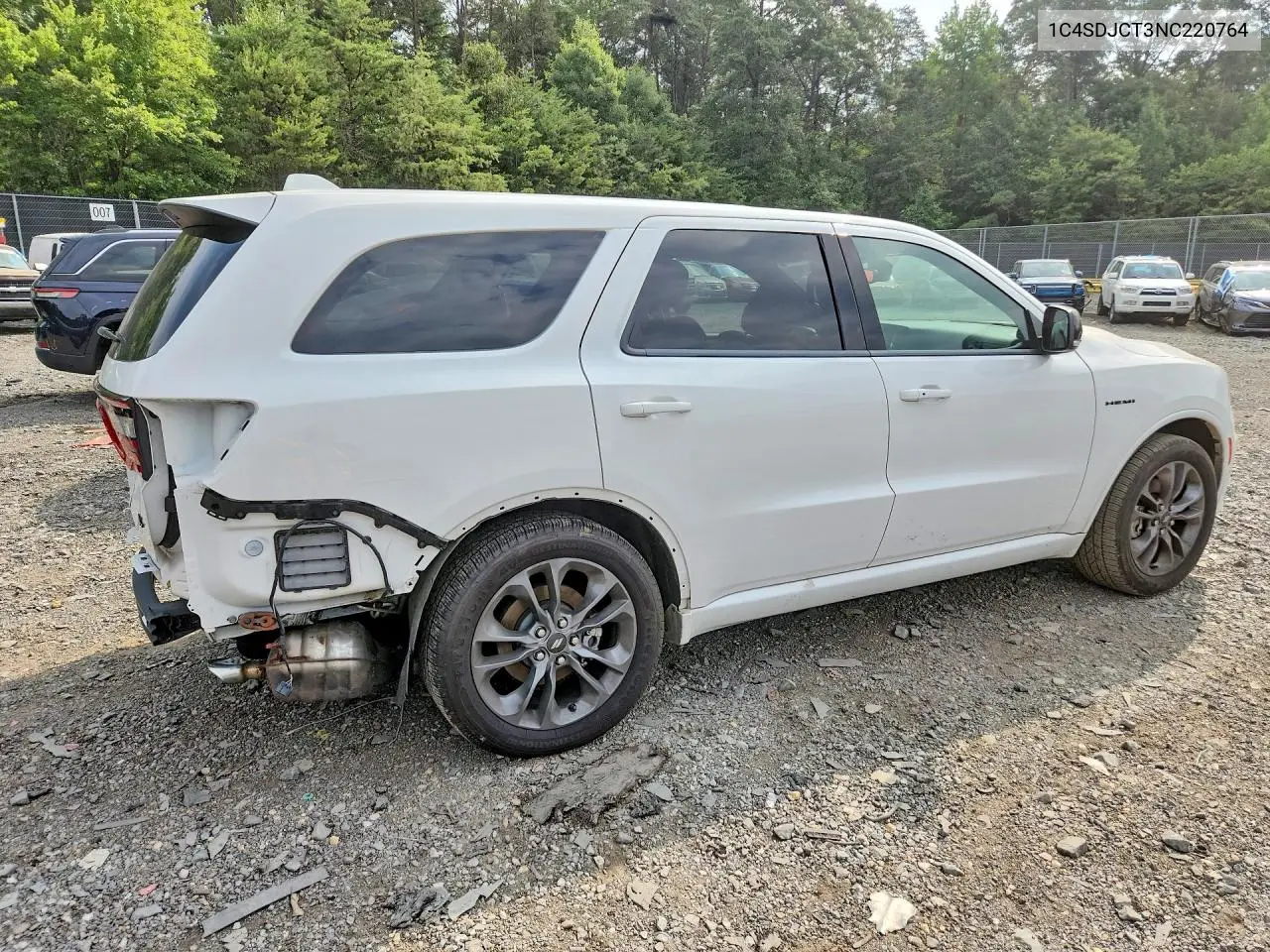 2022 Dodge Durango R/T VIN: 1C4SDJCT3NC220764 Lot: 61139376