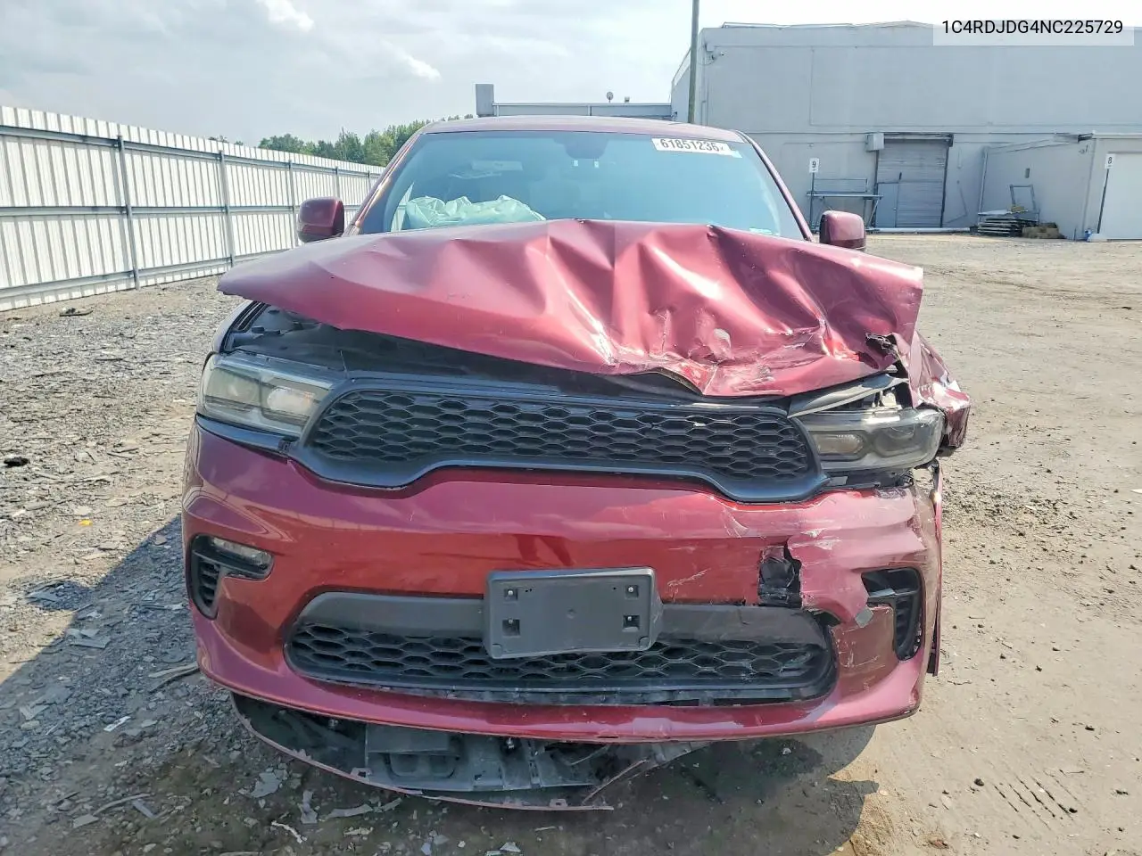 2022 Dodge Durango Gt VIN: 1C4RDJDG4NC225729 Lot: 61851236