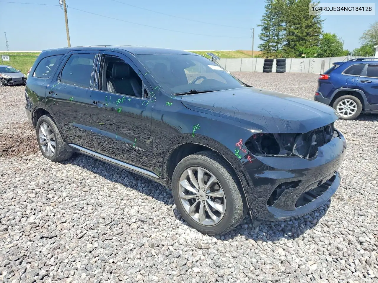 2022 Dodge Durango Citadel VIN: 1C4RDJEG4NC184128 Lot: 85792845