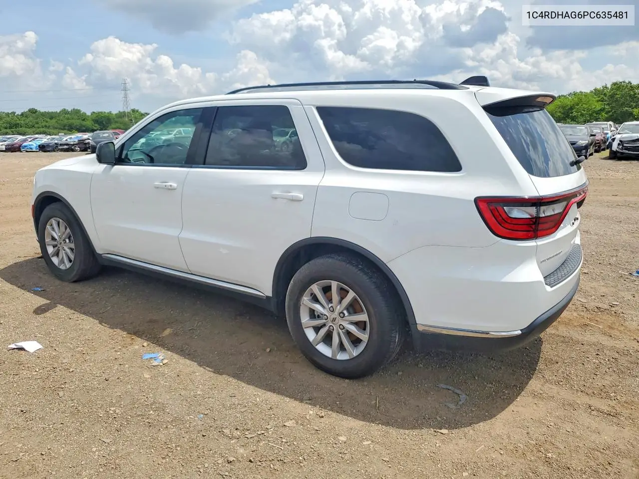 2023 Dodge Durango Sxt VIN: 1C4RDHAG6PC635481 Lot: 58950836