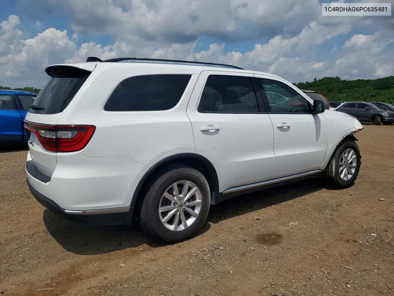 2023 Dodge Durango Sxt VIN: 1C4RDHAG6PC635481 Lot: 58950836