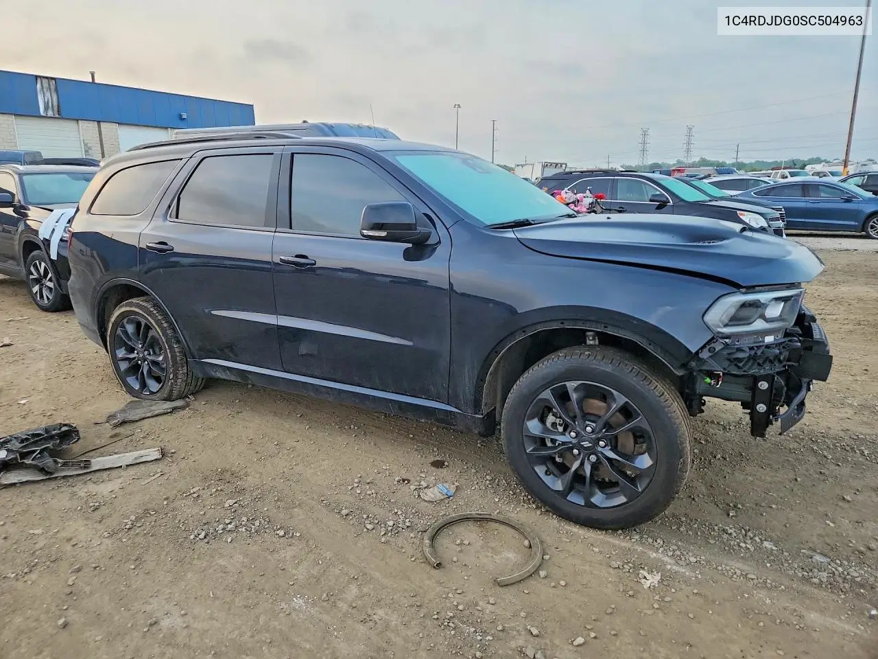 2025 Dodge Durango Gt VIN: 1C4RDJDG0SC504963 Lot: 60970416