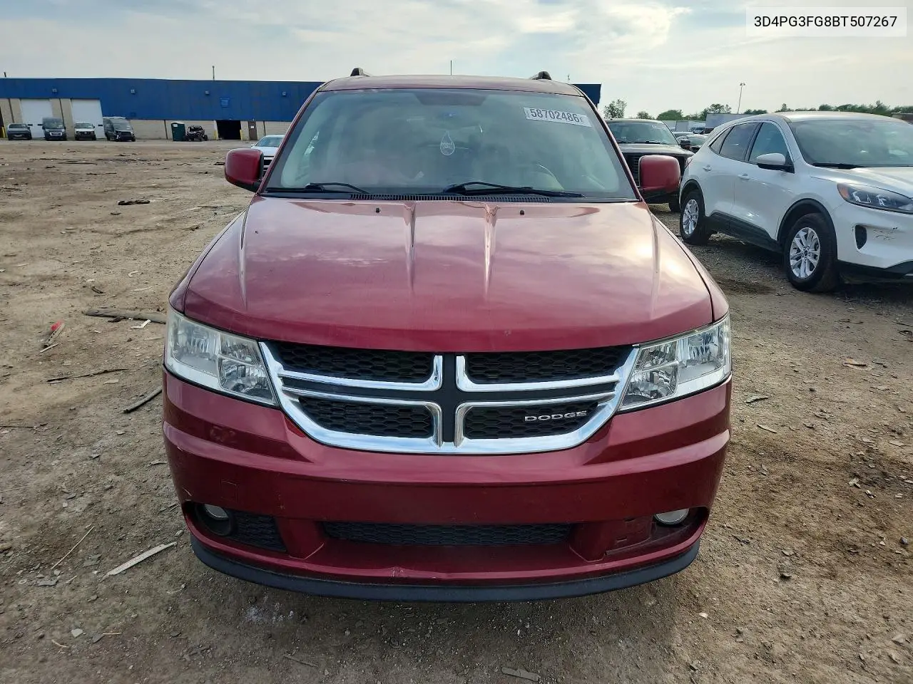 2011 Dodge Journey Crew VIN: 3D4PG3FG8BT507267 Lot: 58702486