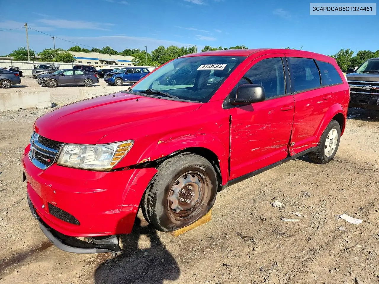 2012 Dodge Journey Se VIN: 3C4PDCAB5CT324461 Lot: 57339566