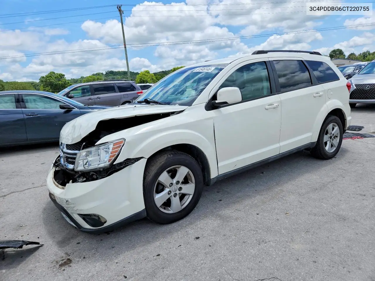 2012 Dodge Journey Sxt VIN: 3C4PDDBG6CT220755 Lot: 61846146
