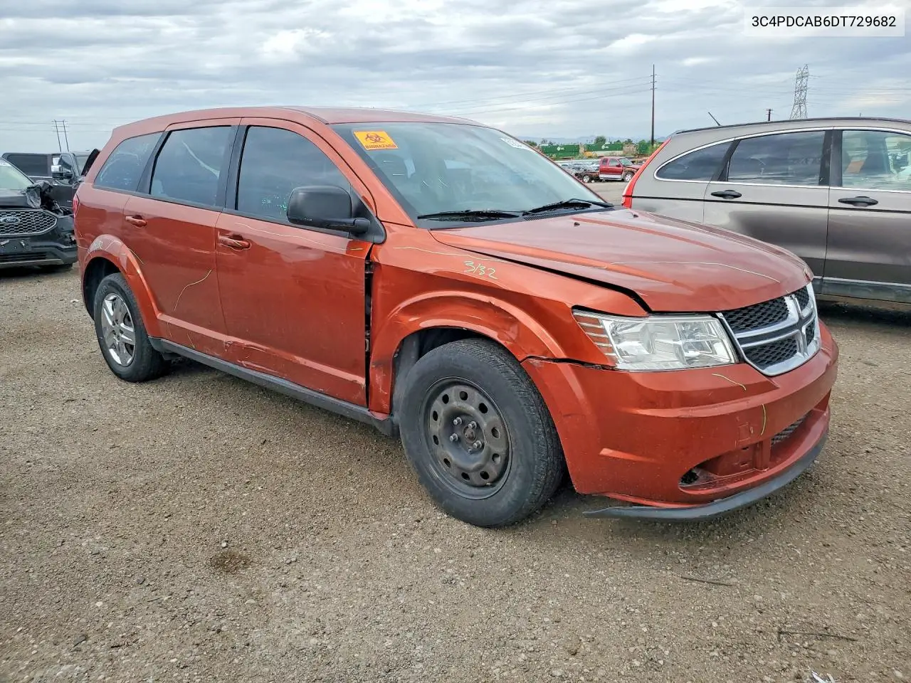 2013 Dodge Journey Se VIN: 3C4PDCAB6DT729682 Lot: 61234146