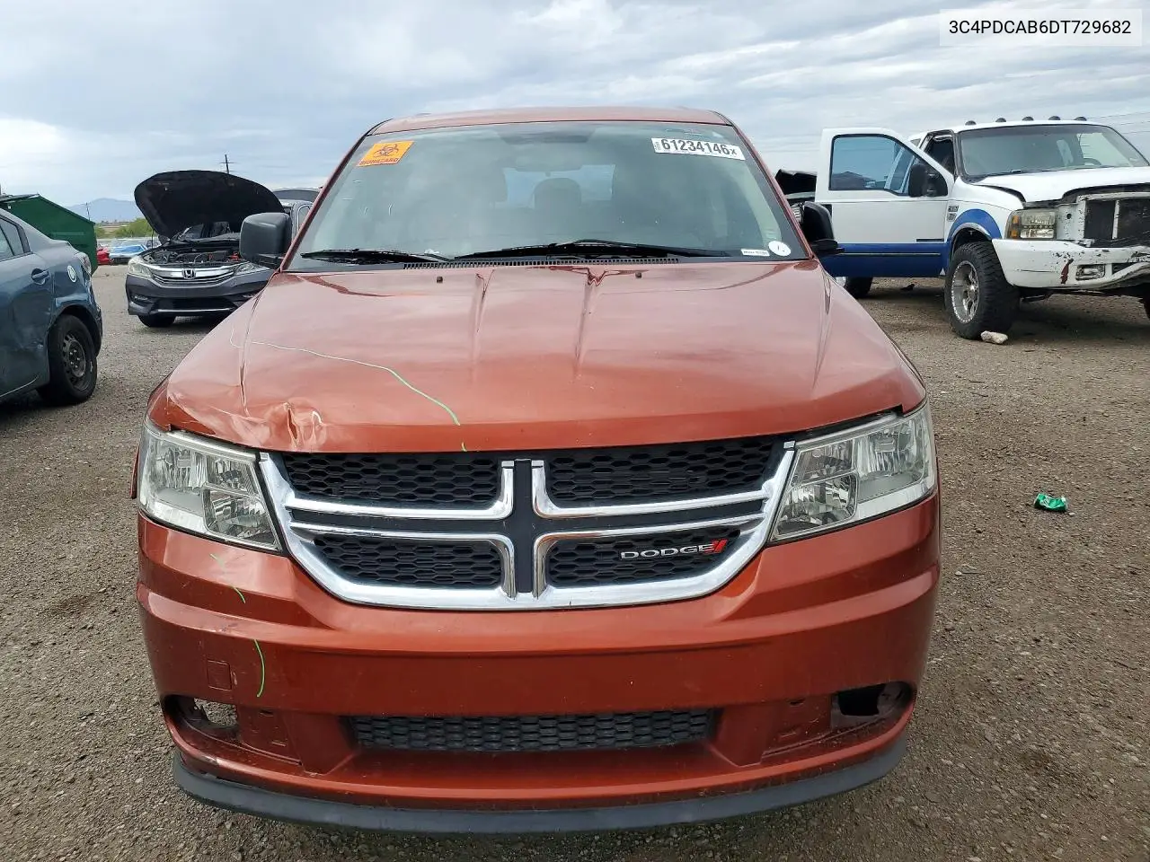2013 Dodge Journey Se VIN: 3C4PDCAB6DT729682 Lot: 61234146