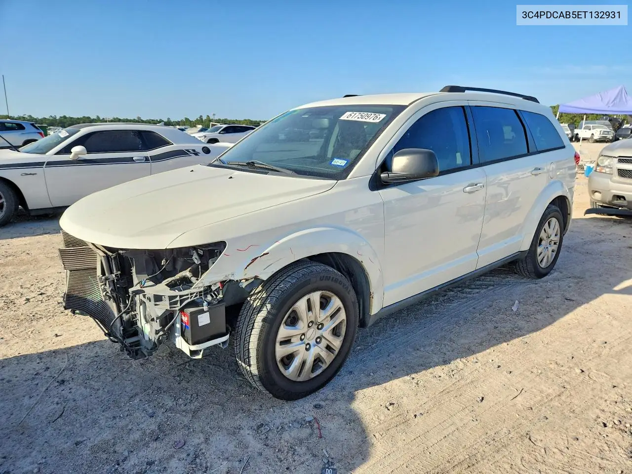 2014 Dodge Journey Se VIN: 3C4PDCAB5ET132931 Lot: 61750976