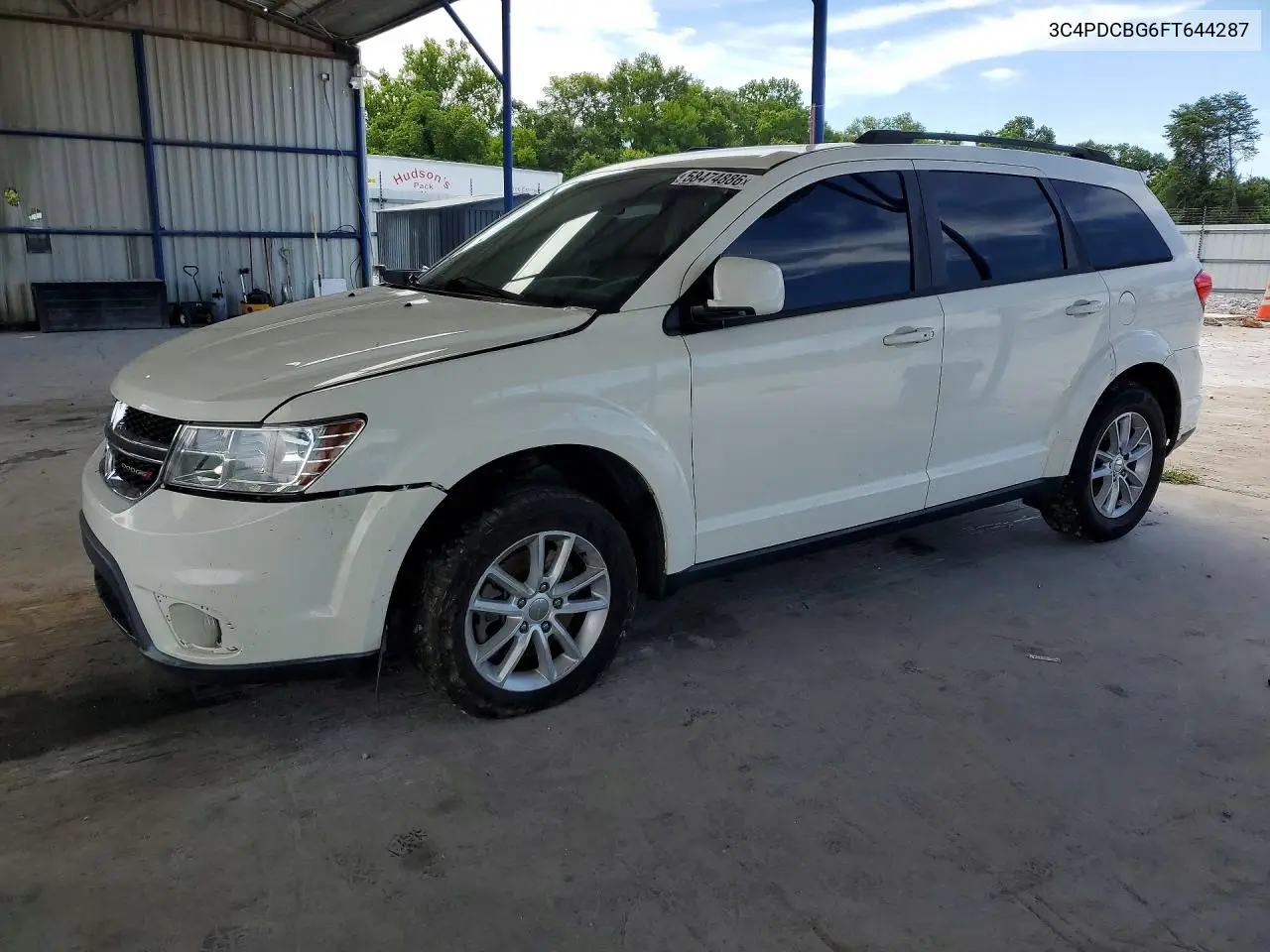 2015 Dodge Journey Sxt VIN: 3C4PDCBG6FT644287 Lot: 58474886