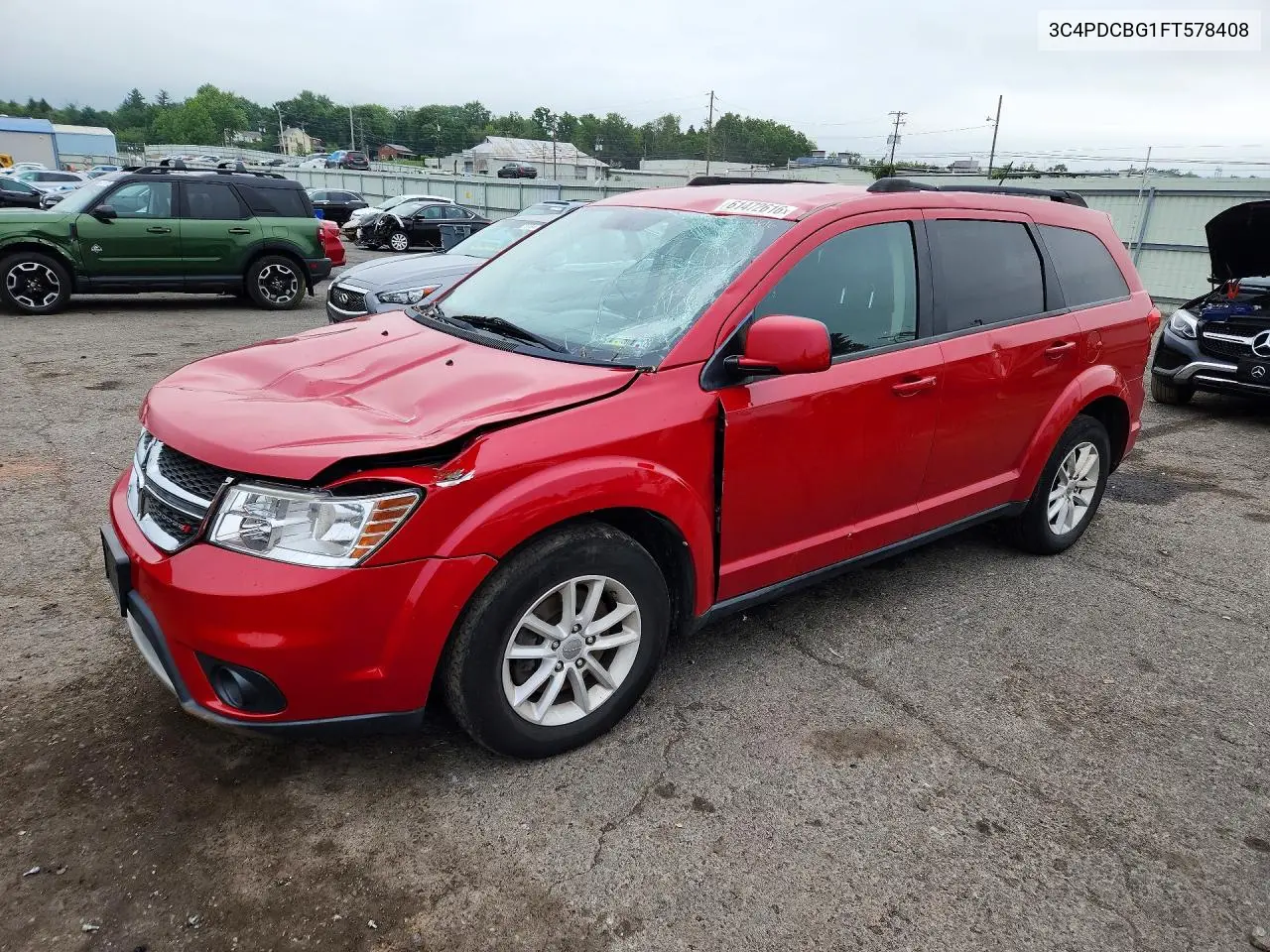 2015 Dodge Journey Sxt VIN: 3C4PDCBG1FT578408 Lot: 61472616