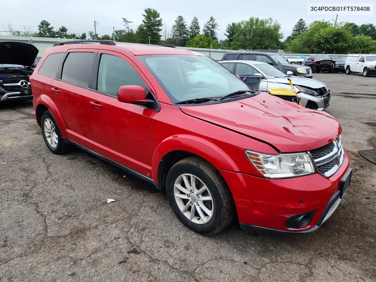 2015 Dodge Journey Sxt VIN: 3C4PDCBG1FT578408 Lot: 61472616