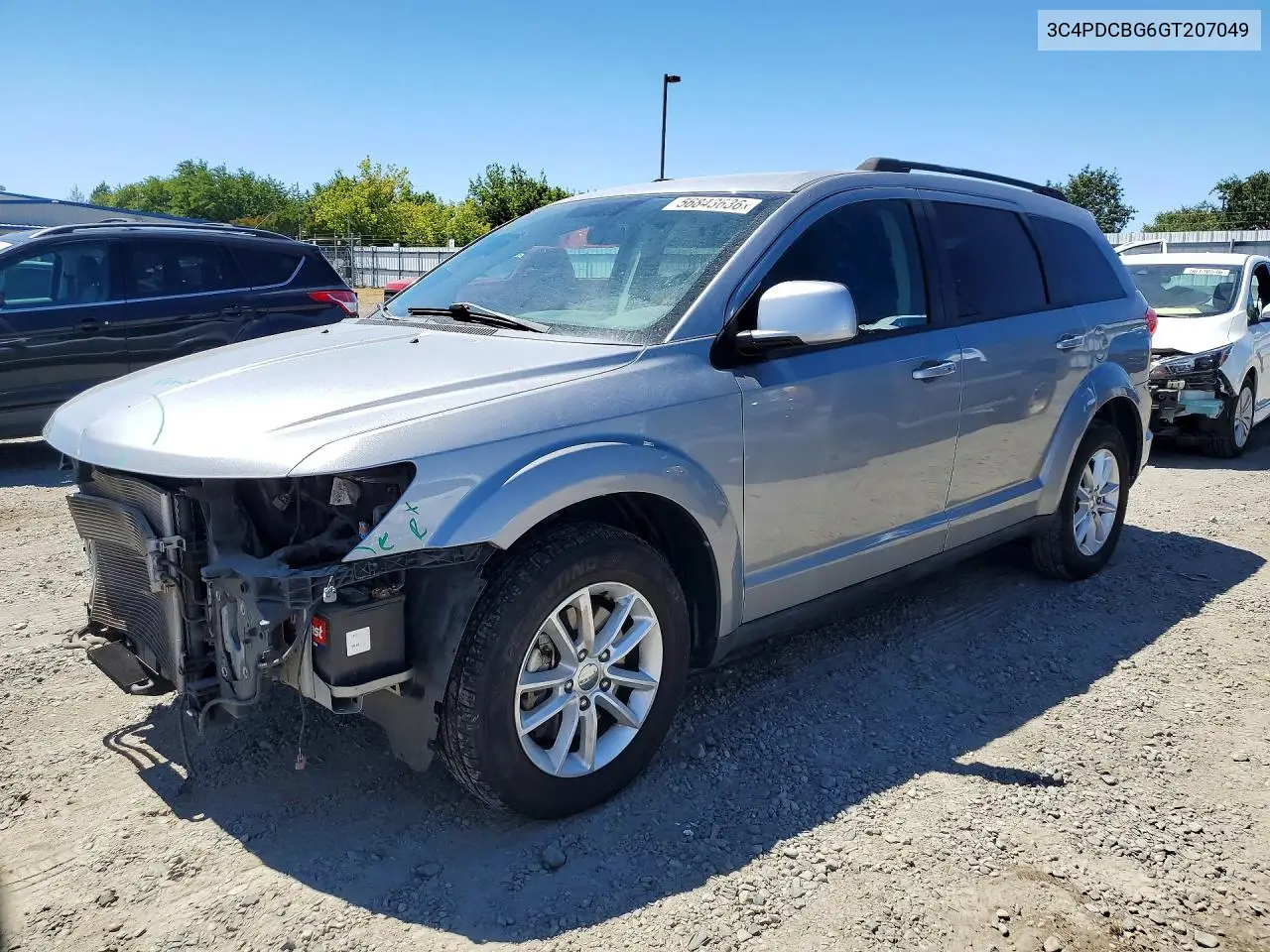 2016 Dodge Journey Sxt VIN: 3C4PDCBG6GT207049 Lot: 56843636