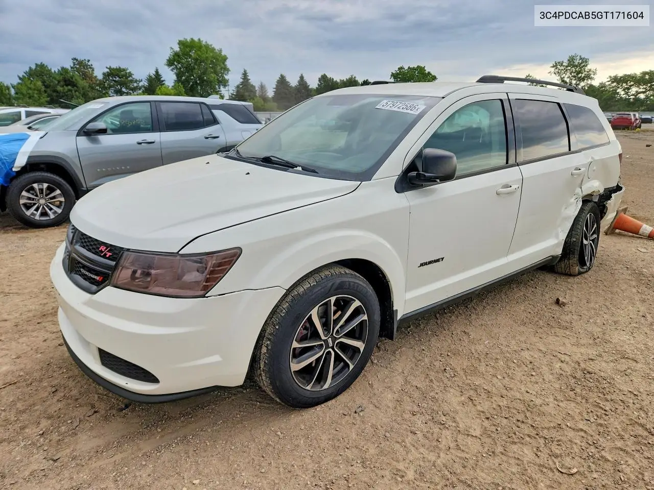 2016 Dodge Journey Se VIN: 3C4PDCAB5GT171604 Lot: 57972586