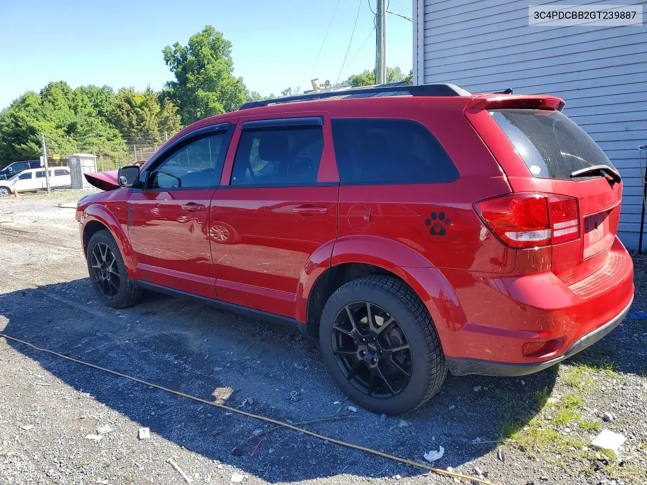 2016 Dodge Journey Sxt VIN: 3C4PDCBB2GT239887 Lot: 58393466