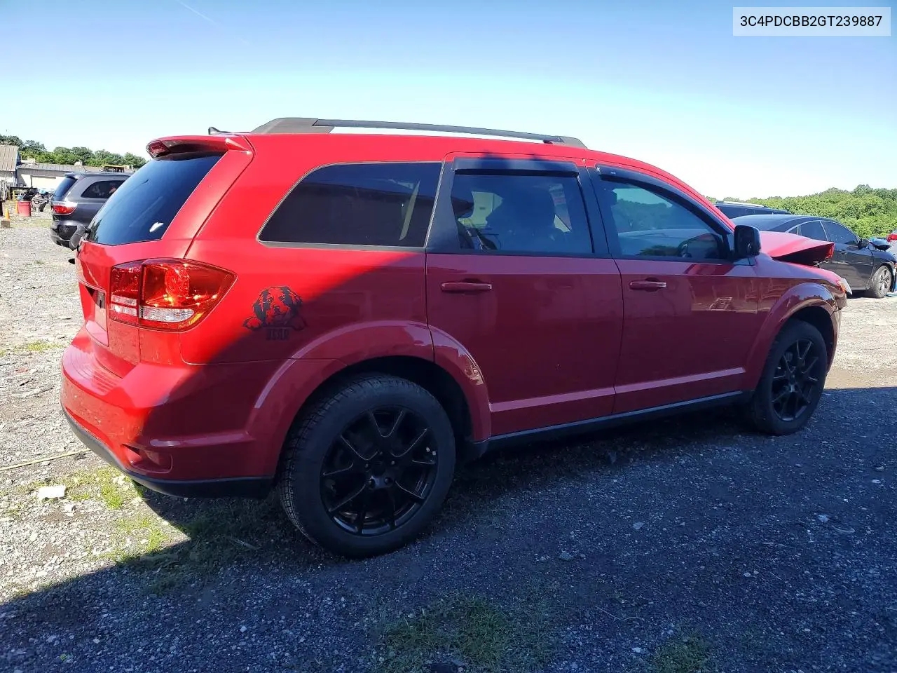2016 Dodge Journey Sxt VIN: 3C4PDCBB2GT239887 Lot: 58393466