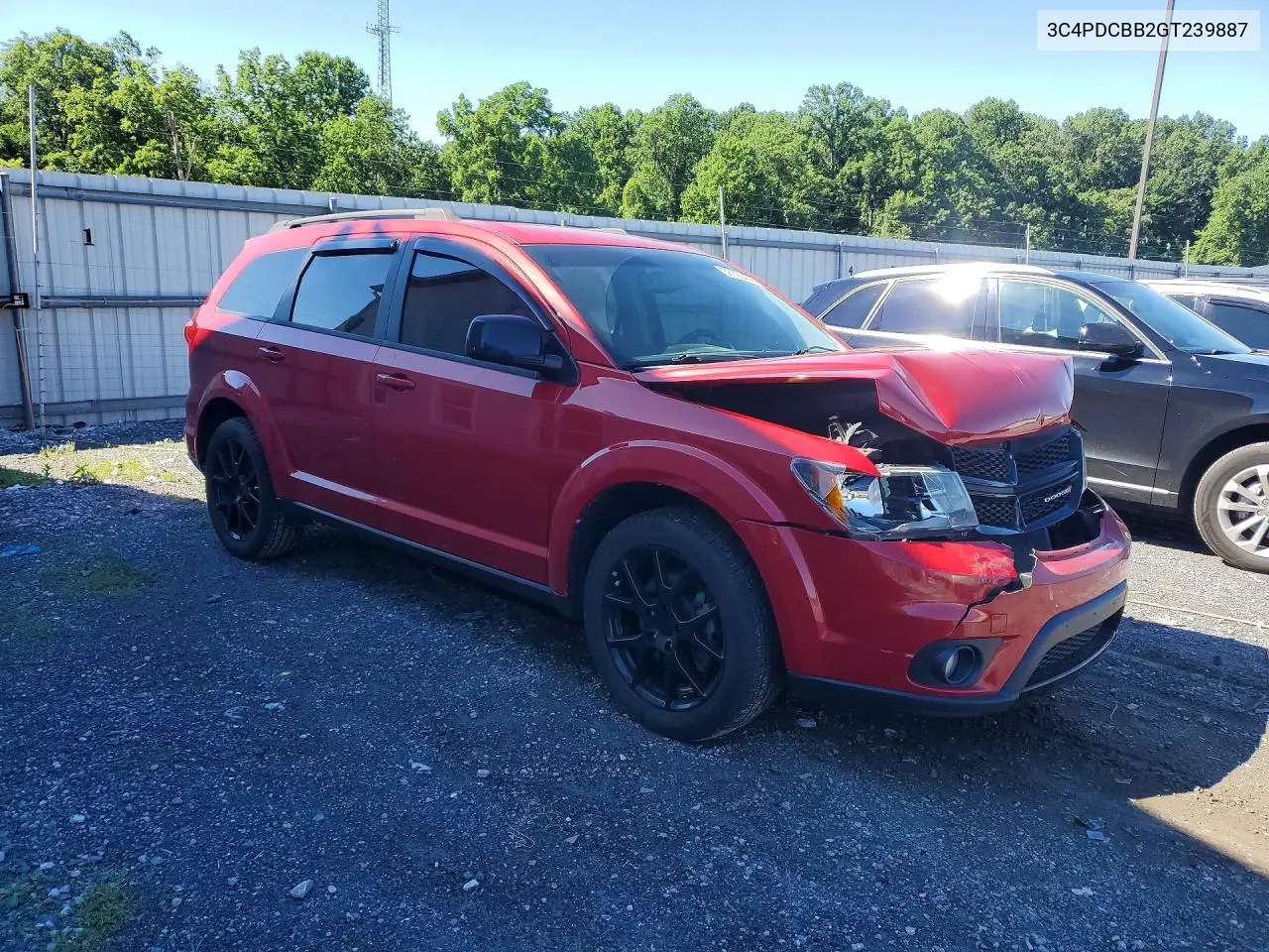 2016 Dodge Journey Sxt VIN: 3C4PDCBB2GT239887 Lot: 58393466