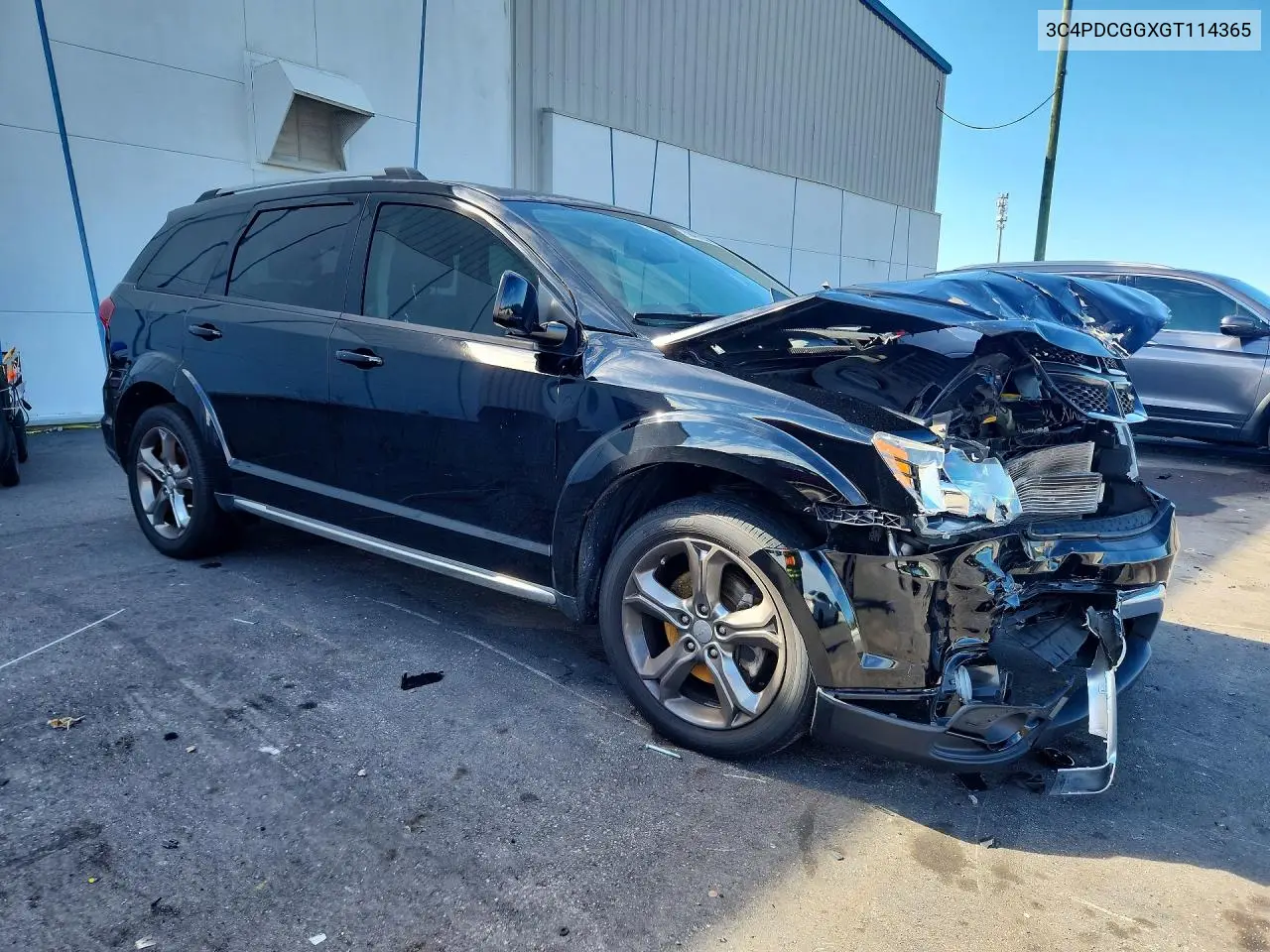 2016 Dodge Journey Crossroad VIN: 3C4PDCGGXGT114365 Lot: 58437036