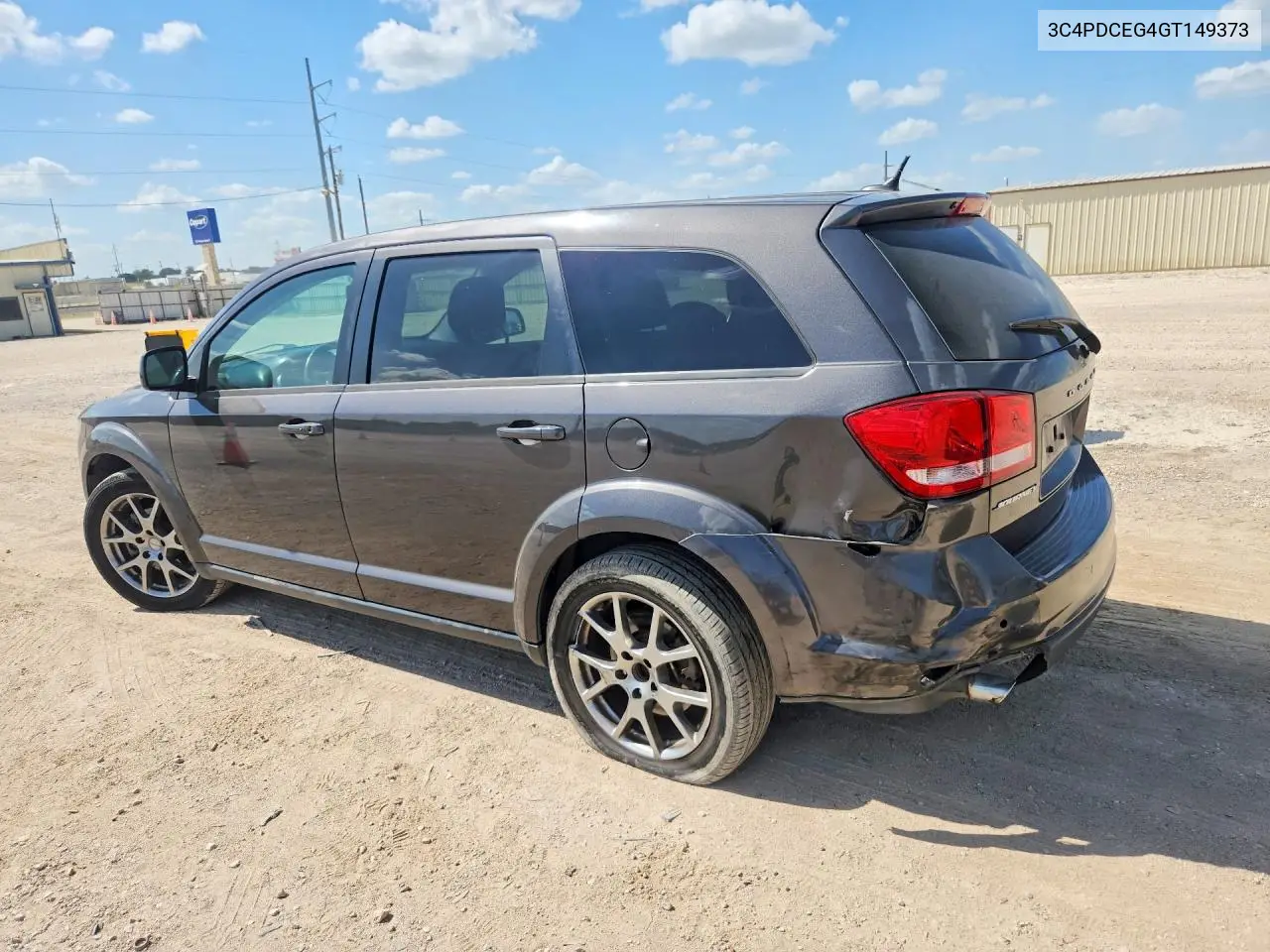 2016 Dodge Journey R/T VIN: 3C4PDCEG4GT149373 Lot: 85633285