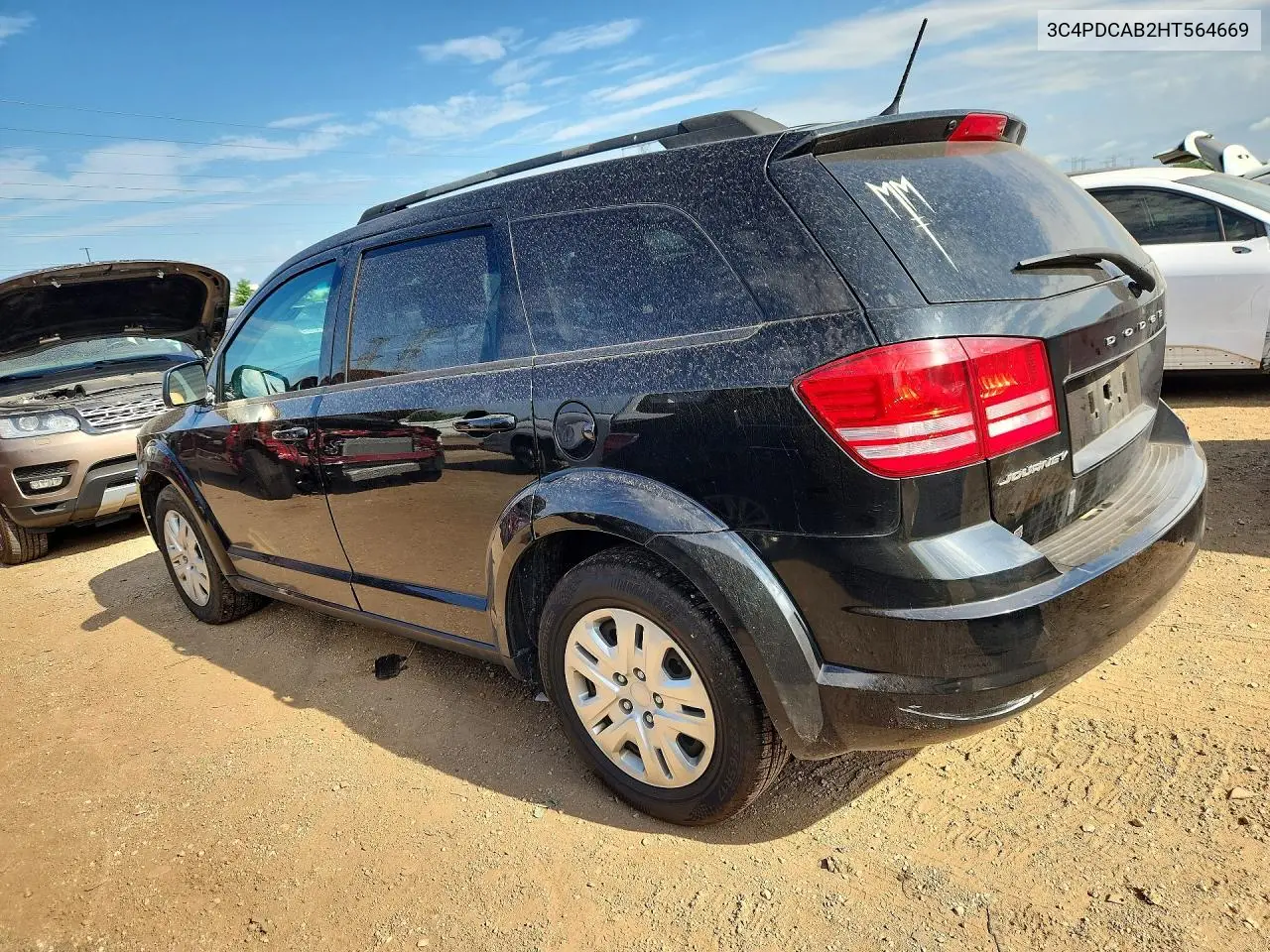 2017 Dodge Journey Se VIN: 3C4PDCAB2HT564669 Lot: 61495466